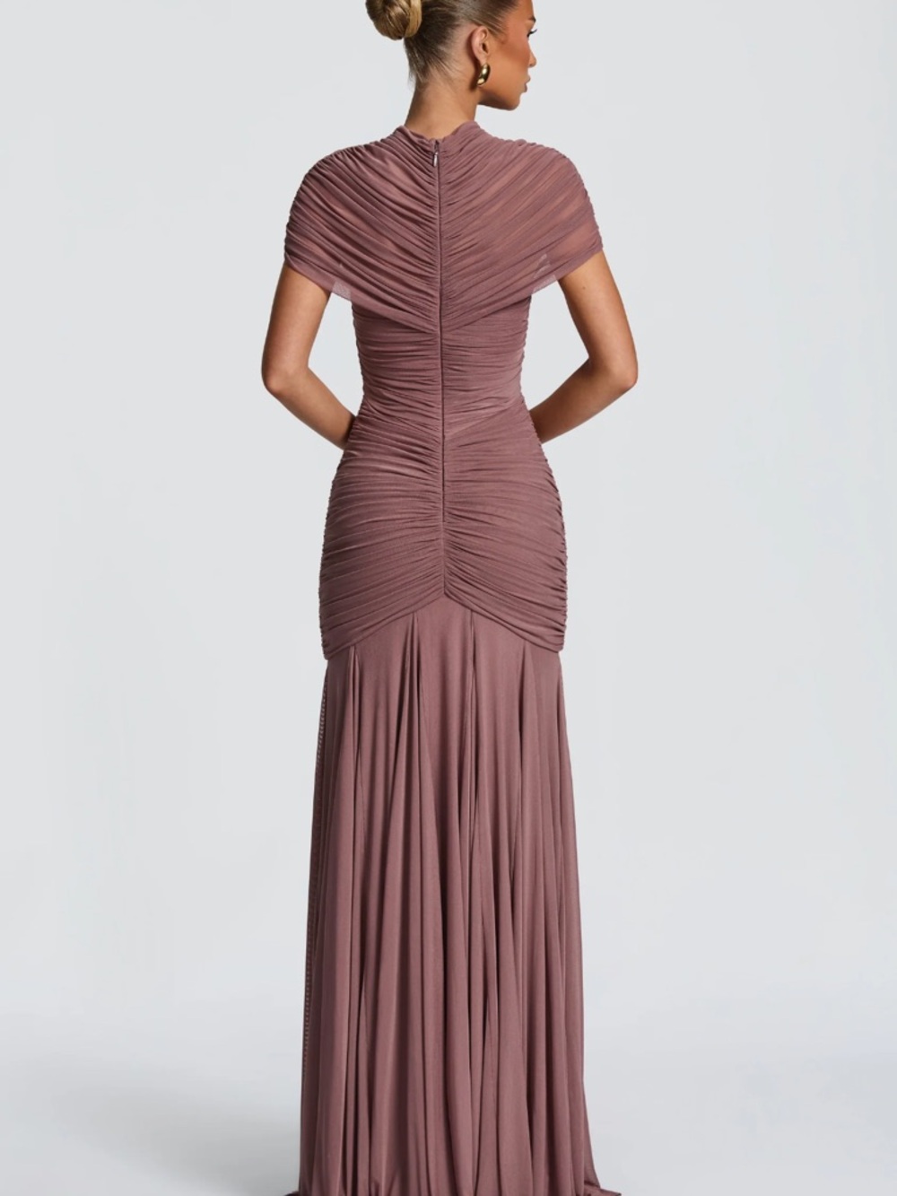 Baby boo Jaya Maxi Dress Elegant Mauve Cutout Evening Gown - Women’s Dresses - Picture 4 of 7